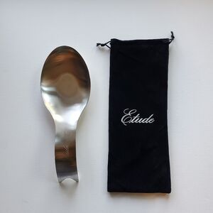 Etude Large 10.5" Polished Stainless Steel Spoon Rest Kitchen Utensil Holder